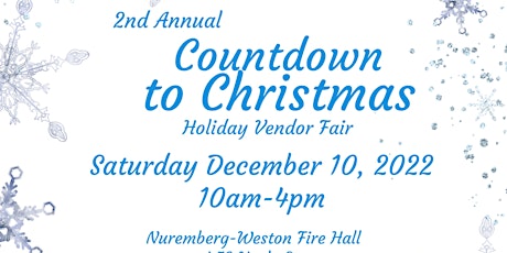Imagem principal do evento 2nd Annual Countdown to Christmas Holiday Vendor Fair