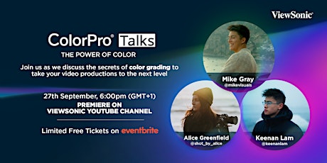 ViewSonic ColorPro Talks: Editing Secrets: Color Grading Online Premiere