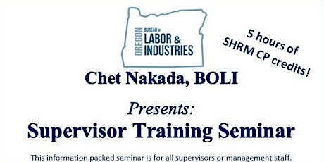 DC SHRM  - BOLI Supervisor Training Seminar
