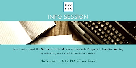 Virtual Info Session: NEOMFA Program in Creative Writing, 11/1/22 primary image