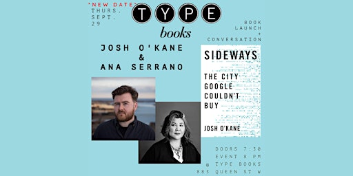 Join us for the launch of Josh O'Kane's SIDEWAYS