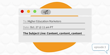 The Subject Line: Content, content, content