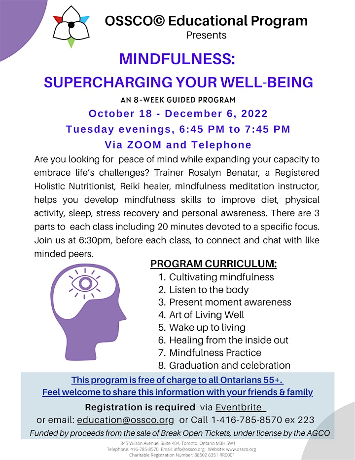 OSSCO Educational Program: MINDFULNESS - Supercharging Your Well-being image