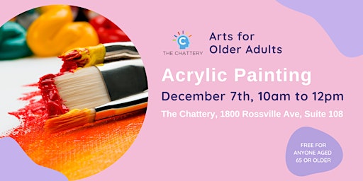 Arts for Older Adults: Step-by-Step Beginner Acrylic Painting - IN-PERSON