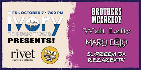 Ivory Presents: FREE Outdoor Show with Four Great Talented Artists!