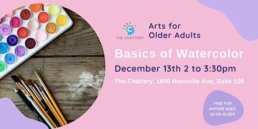 Arts for Older Adults: Basics of Watercolor - IN-PERSON CLASS