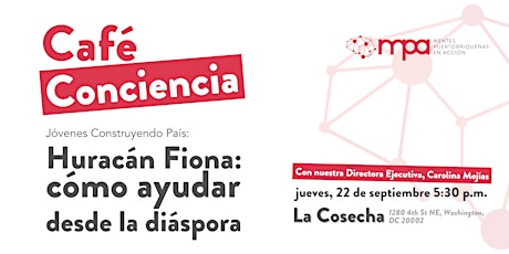 Image principale de Café Conciencia: Huracán Fiona: ¿cómo ayudar desde la diáspora?