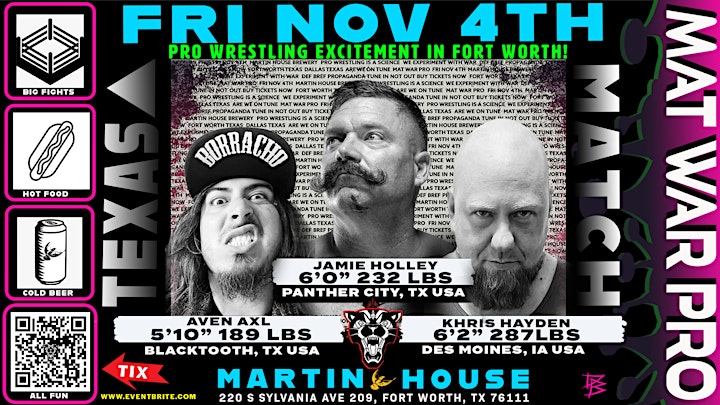 Mat War Pro Wrestling presents Trouble on the Trinity ! image