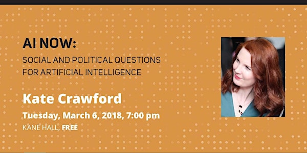 Tech Policy Lab Distinguished Lecture Series with Kate Crawford