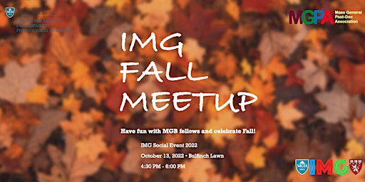 IMG Fall meetup 2022, October 13th 4:30pm-6pm, Bulfinch Lawn