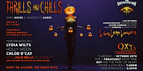 Thrills and Chills: Dark Waves and Dangerous Babes! at  Q's Lounge