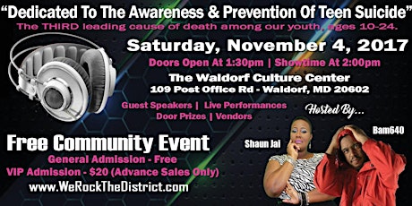 We Rock The District... Dedicated to the Awareness & Prevention of Teen Suicide primary image