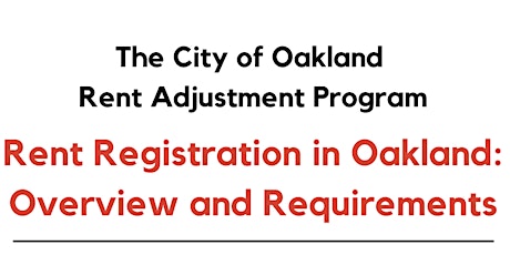 Rent Registration in Oakland: Overview and Requirements