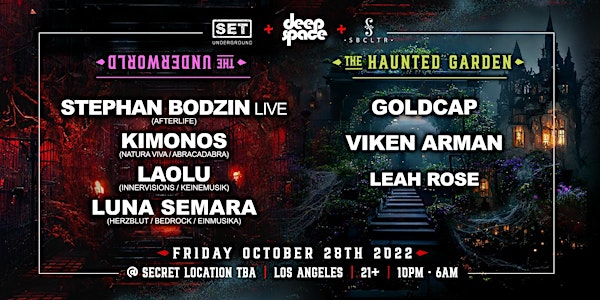 Stephan Bodzin (live) & Goldcap Halloween in LA Secret Location
