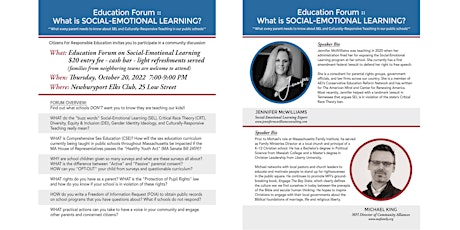 Education Forum: What Is Social-Emotional Learning?