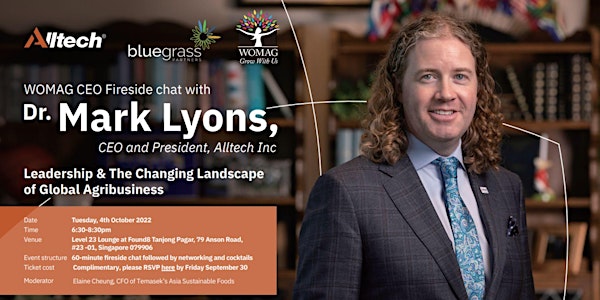 WOMAG CEO Fireside chat with Dr. Mark Lyons, CEO and President, Alltech Inc