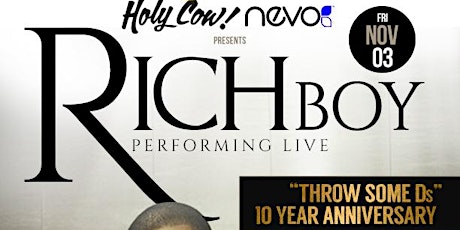 Rich Boy Live Show: Holy Cow San Francisco Free w/RSVP primary image