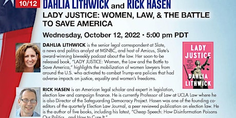 Lithwick & Hasen: Lady Justice: Women,  Law, &  the Battle to Save America