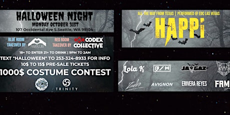 Halloween Night Party: Hosted By - Jam Nightlife, Codex Collective & NWPlur