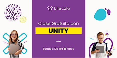 Imagem principal de Clase gratuita de prueba - Tu primer videojuego con Unity - 11 a 16 años