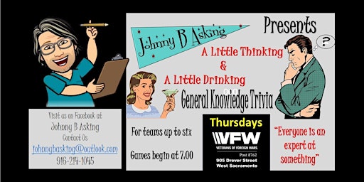 Thursday Trivia Night:  A Little Thinking and a Little Drinking
