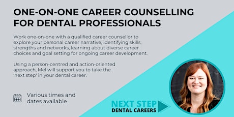 One-on-one career counselling for dental professionals