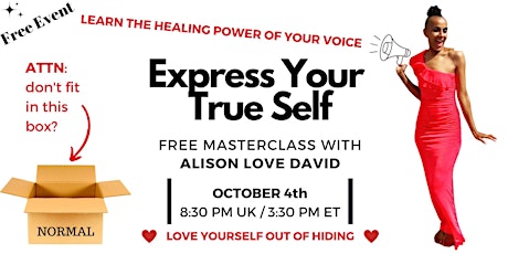 Express Your True Self - Learn The Healing Power of Your Voice primary image