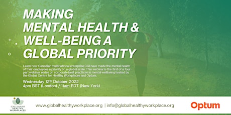 Making Mental Health & Well-Being a Global Priority primary image