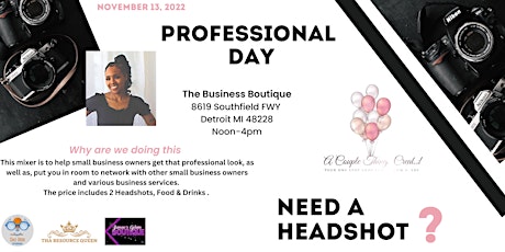Professional Day -Headshots and Networking