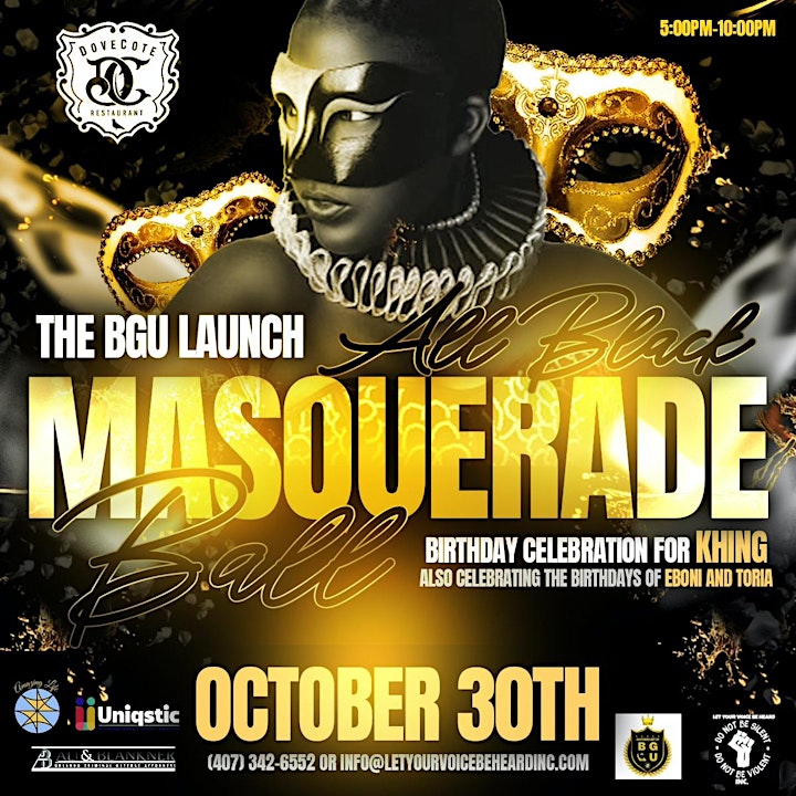 BGU Launch All Black Masquerade Ball image