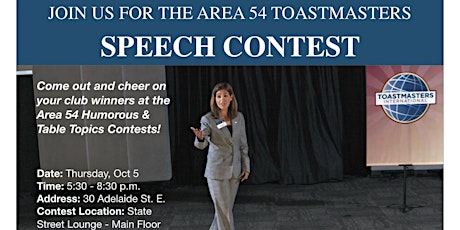 Area 54 Humorous & Table Topics Speech Contests primary image