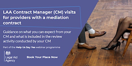 LAA Contract Manager visits for providers with a mediation contract