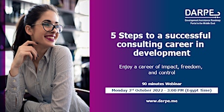 5 Steps to a successful consulting career in development - Online Webinar