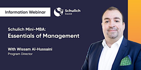 Schulich Mini-MBA: Essentials of Management - Webinar