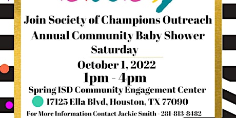Society of Champions Outreach Community Baby Shower