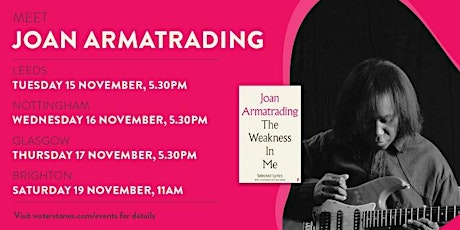 Meet Joan Armatrading Waterstones Sauchiehall Hall Street, Glasgow