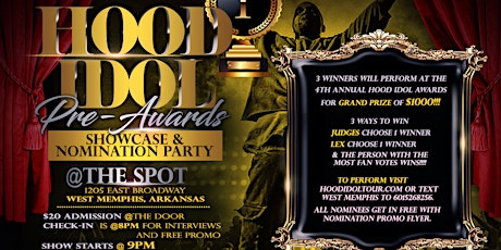 Pre Award showcase & Party for 4th Annual Hood Idol Awards in West Memphis
