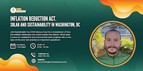 Inflation Reduction Act Talk. Solar and Sustainability in Washington, DC