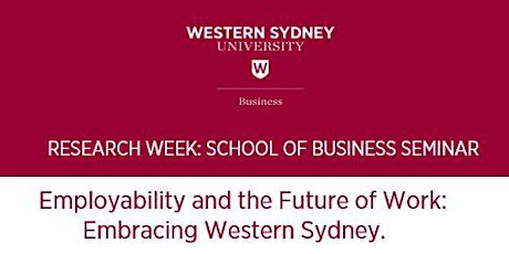 Employability and the Future of Work: Embracing Western Sydney primary image