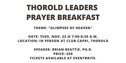 Thorold Leaders Prayer Breakfast