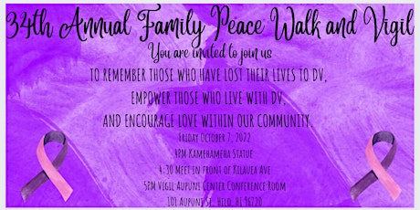 34th Annual Family Violence Peace Walk and Vigil
