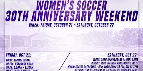 HPU Women's Soccer 30th Anniversary Weekend