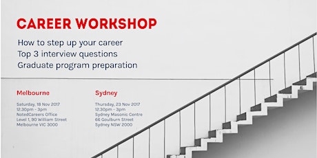 Career workshop: Stepping up your career (Melbourne) primary image