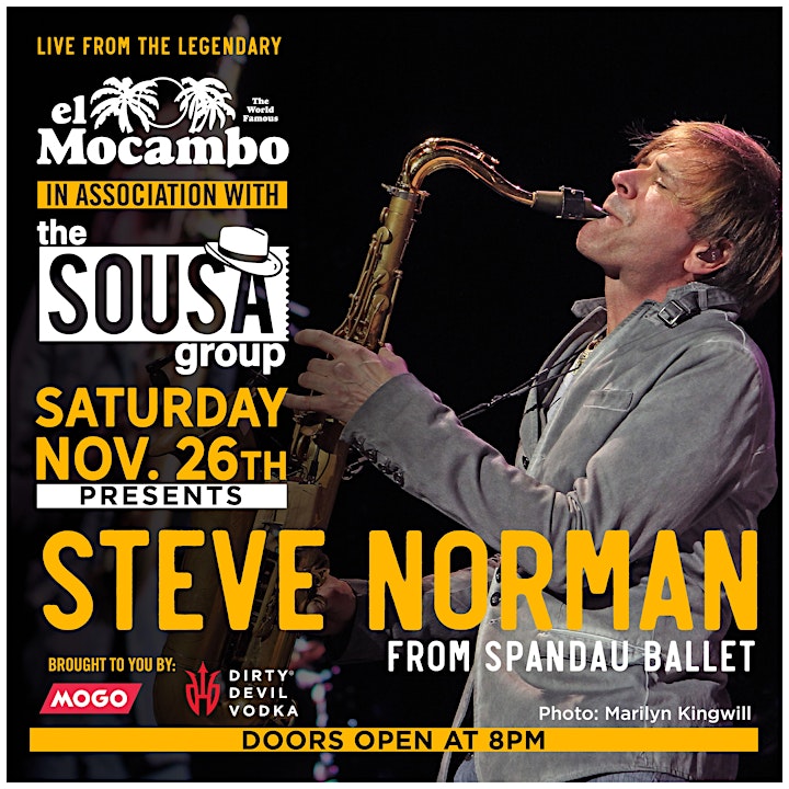 Steve Norman from Spandau Ballet W/Special Guests Boys Don't Cry image