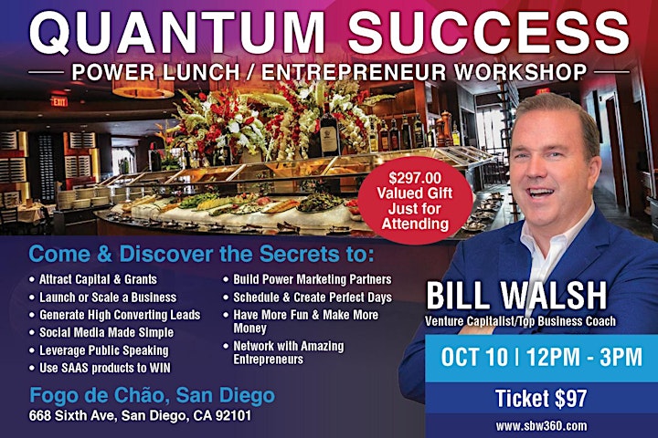 Power Lunch/Entrepreneur Workshop San Diego image
