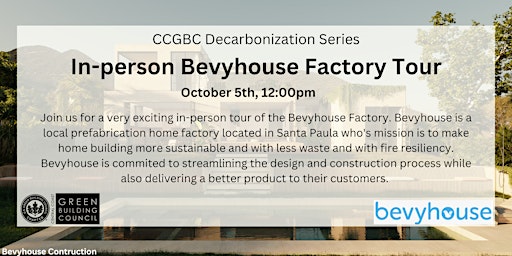 In-peson Bevyhouse Factory Tour
