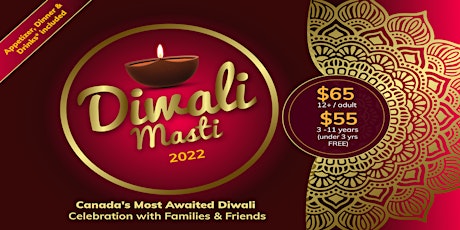 Diwali Masti 2022 at Mississauga Pearl Banquet Hall SATURDAY OCT 22nd,2022