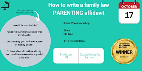 How to write an affidavit for parenting matters