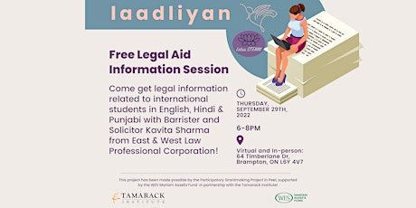 Legal Aid Information Session for Women International Students