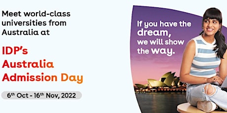 Attend IDP's Australia Admission Day  in Coimbatore -  7th November